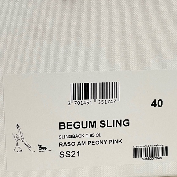 AMINA MUADDI SATIN PINK BEGUM SLINGBACK HEELS SIZE 40 - Picture 6 of 6